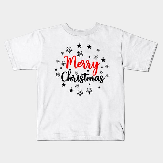 Merry Xmas Kids T-Shirt by M_Mary